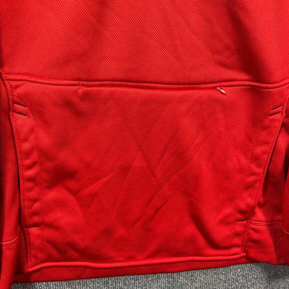 Fire Department Hoodie Norman Oklahoma Men's Large Red Embroidered Zip Pocket - Picture 4 of 10